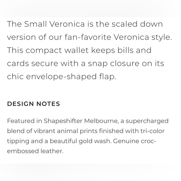 BRAHMIN VERONICA wallet,Shapefitter Melbourne, animal print,croc leather, New - Picture 6 of 8